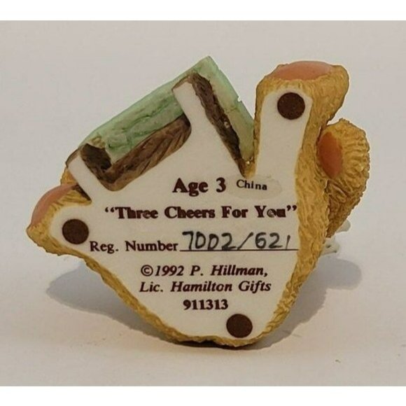 Cherished Teddies Age 3 | Three Cheers for You | Priscilla Hillman | Collectible - Picture 7 of 7